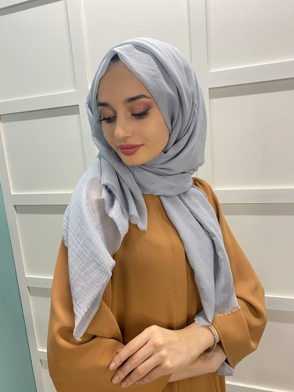 Arwella %100 Pamuk Dubai Şal 00606 AÇIK GRİ