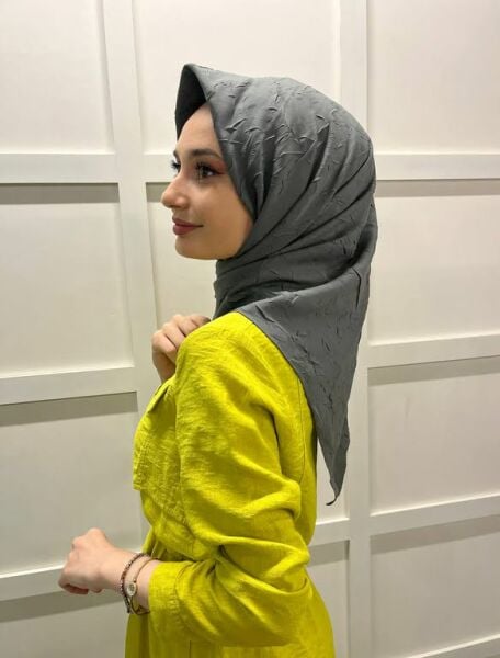 Loryan Scarf Kare Bambu Kraş Viva Eşarp 00832 ANTRASİT