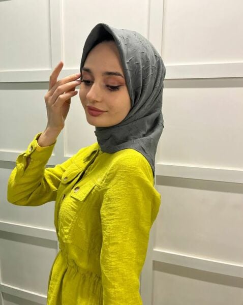 Loryan Scarf Kare Bambu Kraş Viva Eşarp 00832 ANTRASİT