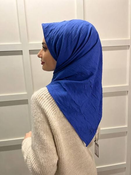 Loryan Scarf Square Bamboo Kraş Viva Scarf 00832 INDIGO