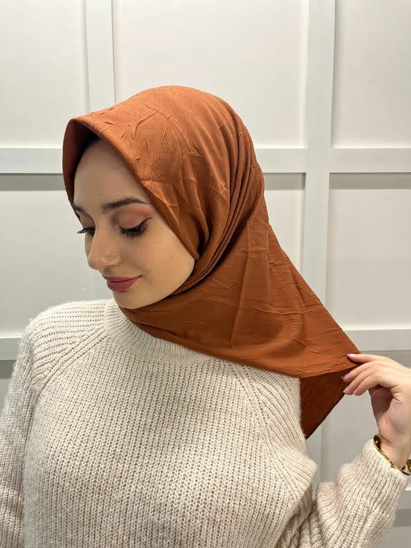 Loryan Scarf Square Bamboo Kraş Viva Scarf 00832 COPPER