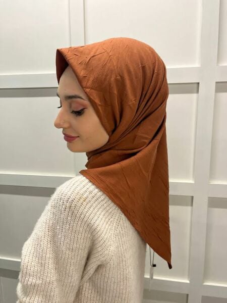 Loryan Scarf Square Bamboo Kraş Viva Scarf 00832 COPPER