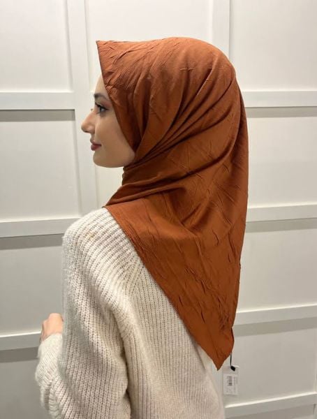 Loryan Scarf Square Bamboo Kraş Viva Scarf 00832 COPPER