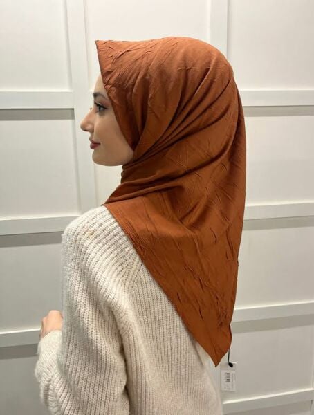 Loryan Scarf Square Bamboo Kraş Viva Scarf 00832 COPPER