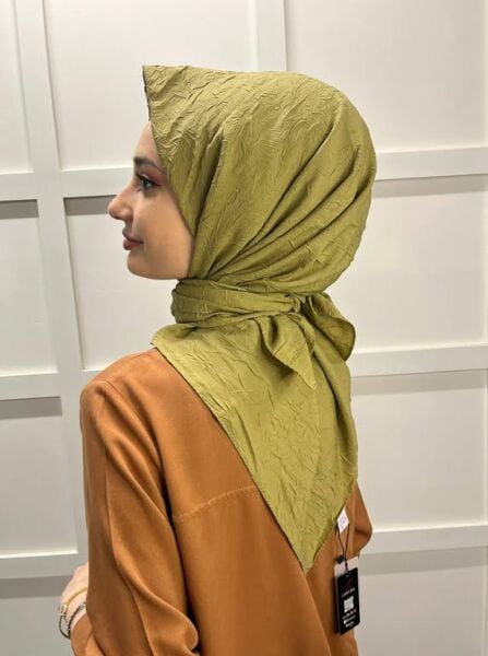 Loryan Scarf Square Bamboo Kraş Viva Scarf 00832 STRAW