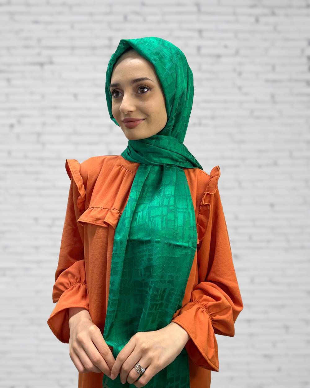 Cosie İthal  Desenli Yakma Şal 00829 BENETTON