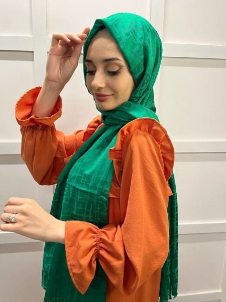 Cosie Imported Patterned Burnt Shawl 00829 BENETTON