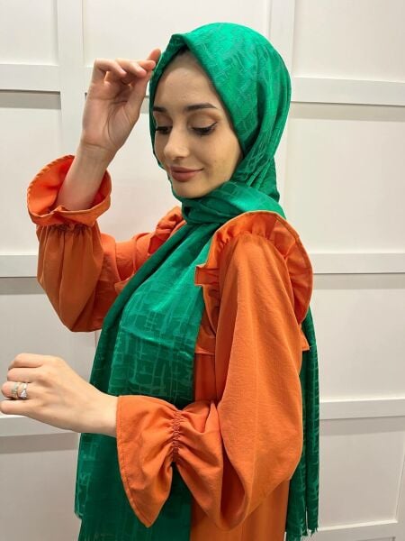 Cosie Imported Patterned Burnt Shawl 00829 BENETTON