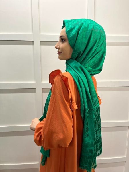Cosie Imported Patterned Burnt Shawl 00829 BENETTON