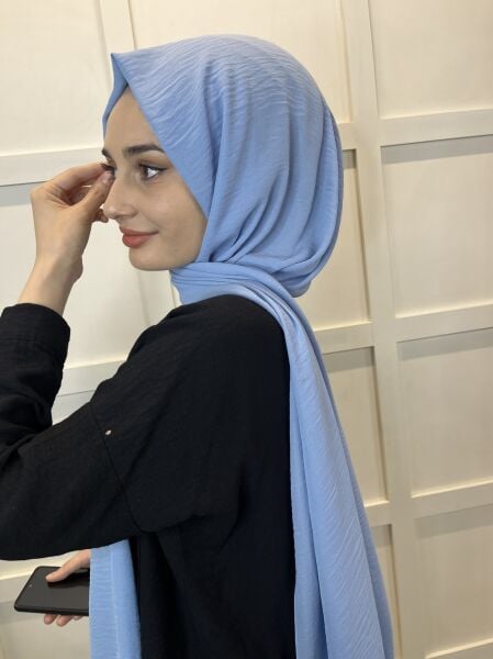 Rahat Kırışmaz Cazz Şal, Yumuşak, Tok Duruşlu Kolay Şal 01000 BEBE MAVİSİ