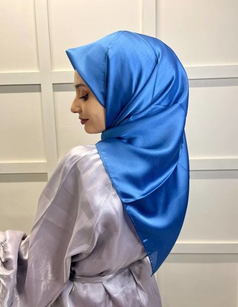 Cosie Silky Look Janjan Scarf 100x100cm 00906 INDIGO