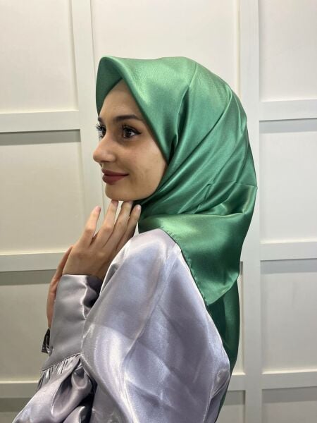 Cosie Silky Look Janjan Scarf 100x100cm 00906 GREEN