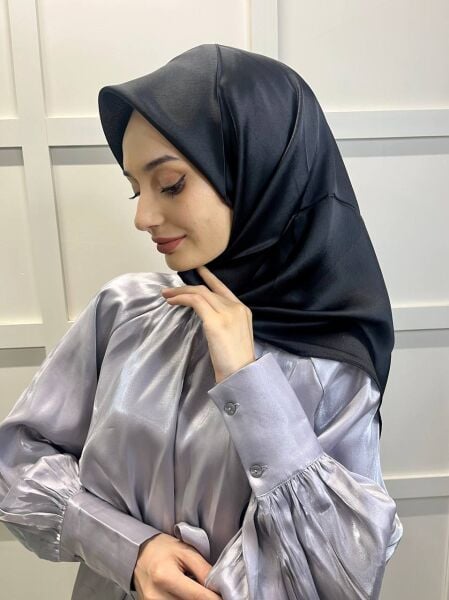 Cosie Silky Look Janjan Scarf 100x100cm 00906 BLACK