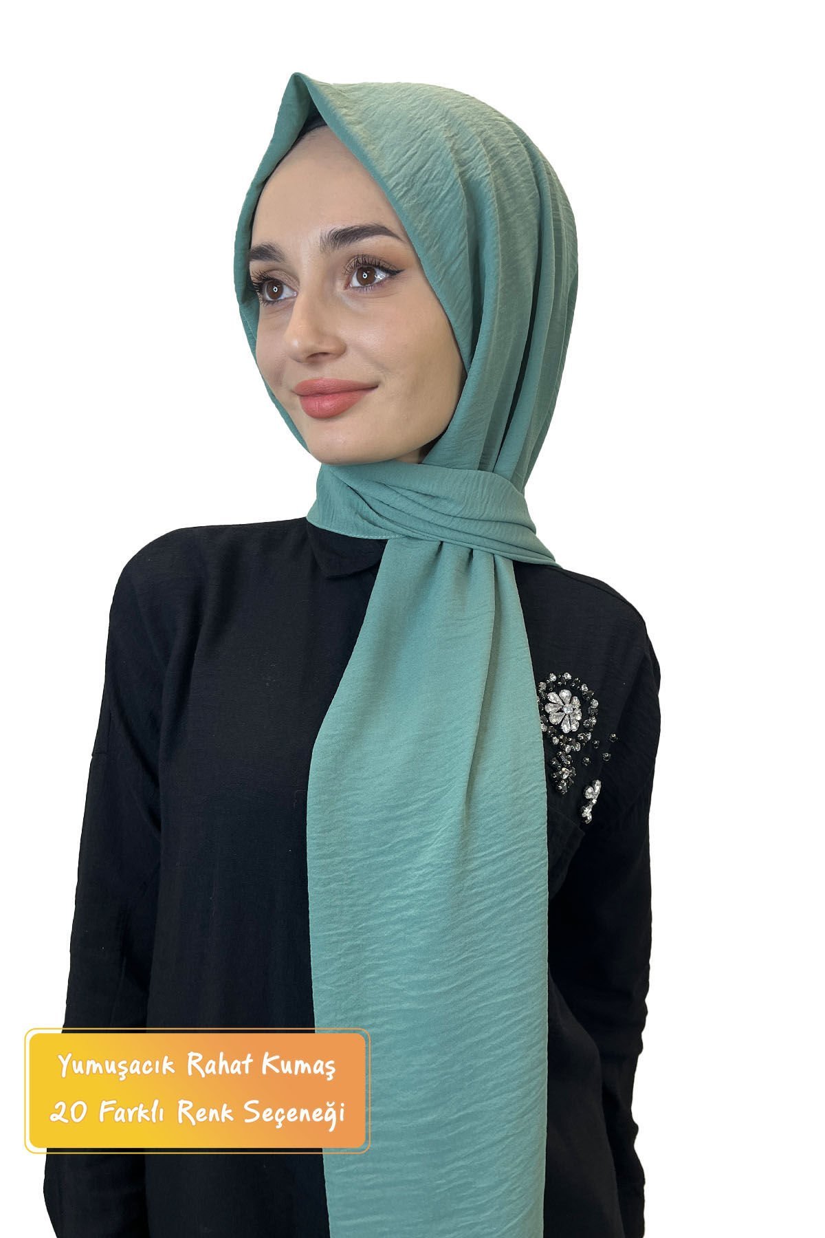 Comfortable Wrinkle-Free Cazz Shawl, Soft, Durable Easy Shawl 01000 MİNT