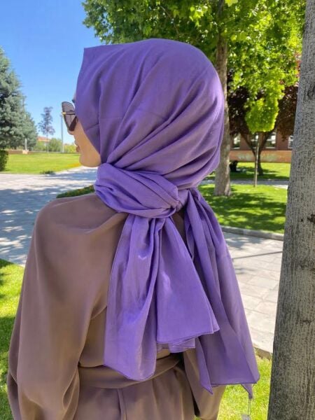 İpekevi Blend 100% Cotton Single (Plain) Color Shawl 06929 LILAK