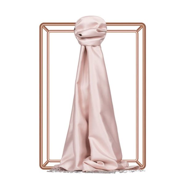 İpekevi Double Sided Special Woven 100% Silk Shawl 00927 MEDIUM PINK