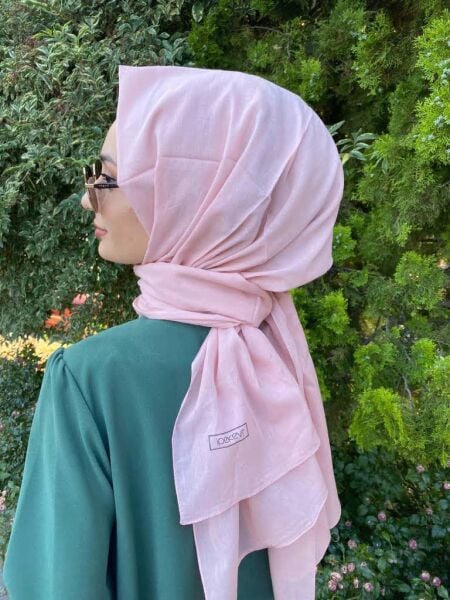 İpekevi Blend Şal - %100 Pamuk Tek Renk şal 06929 PUDRA