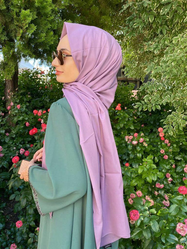 İpekevi Blend Şal - %100 Pamuk Tek Renk şal 06929 İNCİR