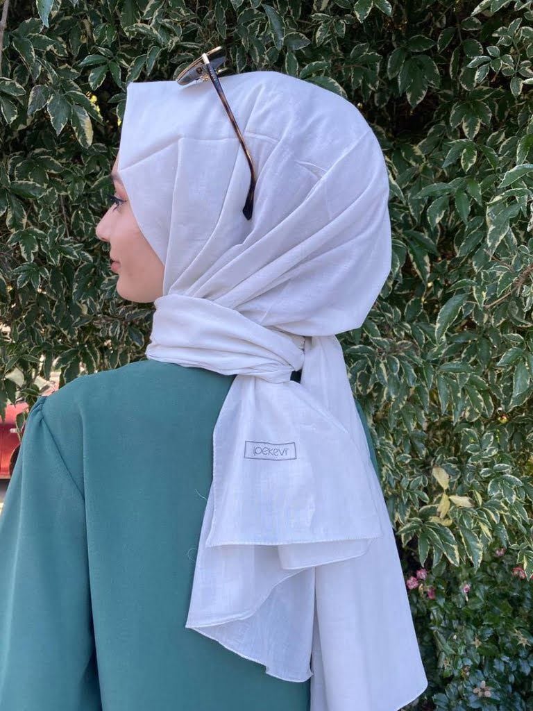 İpekevi Blend Şal - %100 Pamuk Tek Renk şal 06929 BADEMİ