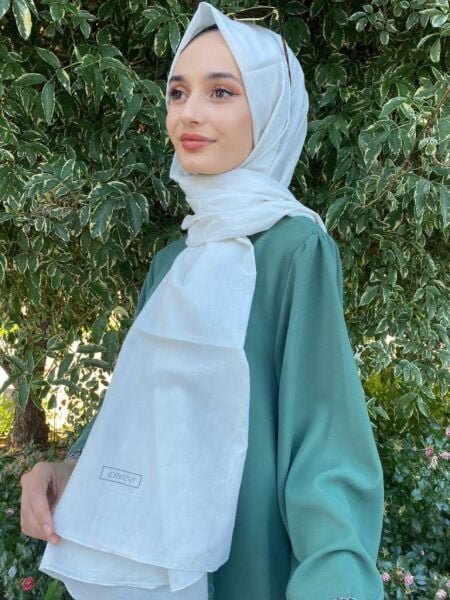 İpekevi Blend Şal - %100 Pamuk Tek Renk şal 06929 BADEMİ