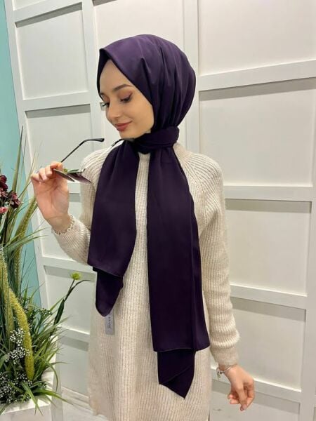 Siyane Scarf Medina Silk Shawl 00737 DARK PURPLE
