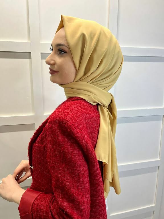 Siyane Scarf Medine İpeği Şal 00737 GOLD