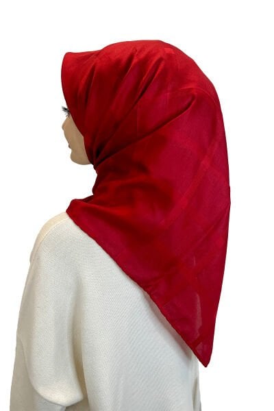 İpekevi İpek Eşarp - Saten İpek %100 İpek Eşarp 6780 BORDO
