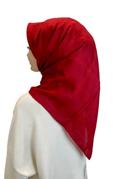 İpekevi İpek Eşarp - Saten İpek %100 İpek Eşarp 6780 BORDO