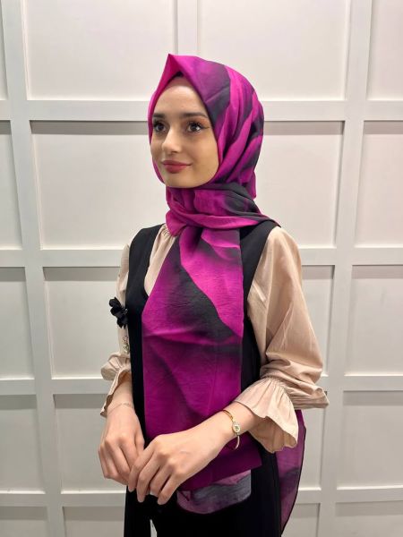 Loryan Scarf Diamond Gül Şal 00842 MÜRDÜM