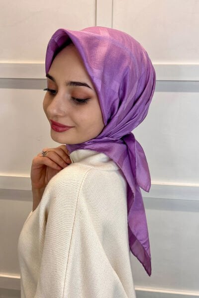 Ipekevi Silk Scarf - Satin Silk 100% Silk Scarf 6780 OYA ÇİÇEĞİ
