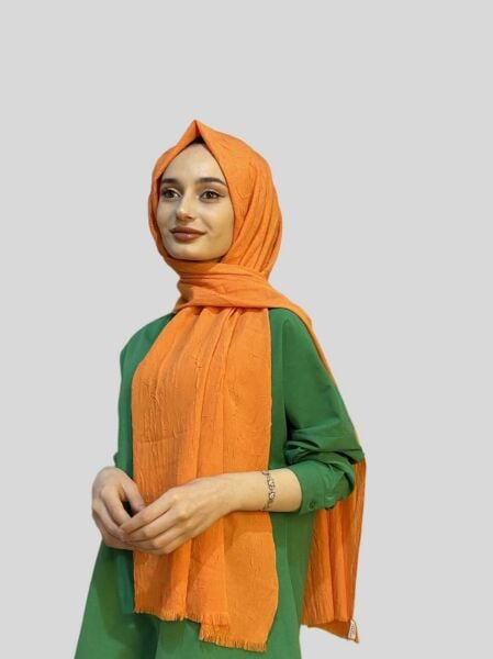 Loryan Scarf Viva Crush Pamuklu Şal 00380 ORANGE