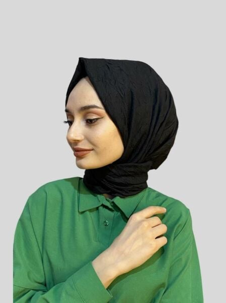 Loryan Scarf Viva Crush Cotton Shawl 00380 BLACK