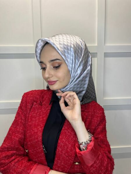 La Boutique 2023 Spring Summer New Series Sura Silk Scarf 1818 SILVER