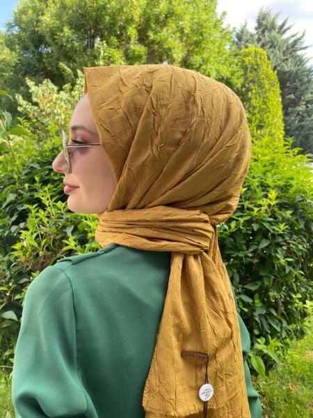 Loryan Scarf Viva Crush Cotton Shawl 00380 MUSTARD