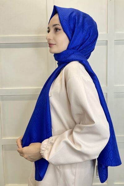 Siyane Scarf Jakarlı Şal - Queen Baklava Desen Kadın Tesettür Jakar Şal 01138  SAKS