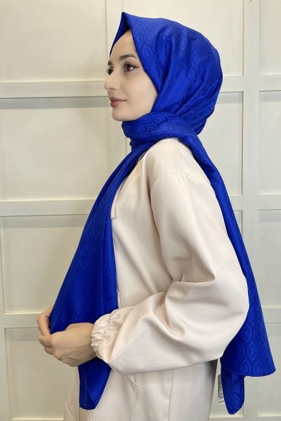 Siyane Scarf Jakarlı Şal - Queen Baklava Desen Kadın Tesettür Jakar Şal 01138  SAKS