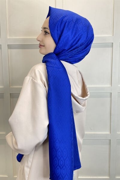 Siyane Scarf Jakarlı Şal - Queen Baklava Desen Kadın Tesettür Jakar Şal 01138  SAKS