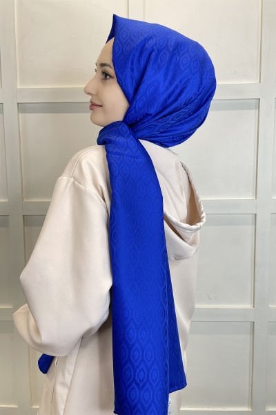 Siyane Scarf Jakarlı Şal - Queen Baklava Desen Kadın Tesettür Jakar Şal 01138  SAKS