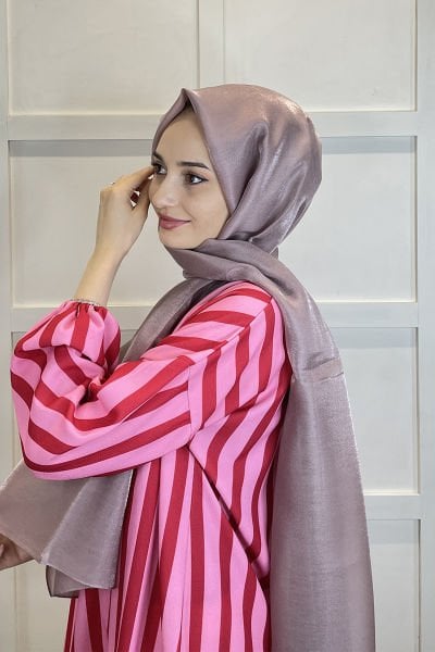 Siyane Scarf Tulle Look Shawl - Diamond Evening Dress Wedding Shawl 00790 LIGHT DRIED ROSE