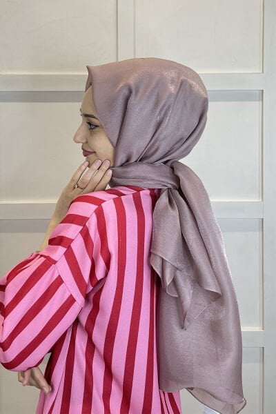 Siyane Scarf Tulle Look Shawl - Diamond Evening Dress Wedding Shawl 00790 LIGHT DRIED ROSE
