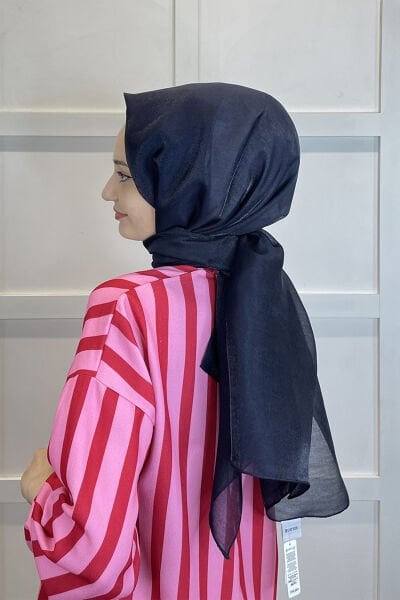 Siyane Scarf Tulle Look Shawl - Diamond Evening Dress Wedding Shawl 00790 DARK NAVY BLUE