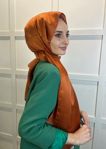 Madame Polo Janjan, Chiffon Shawl with Janjan 00823 CINNAMON