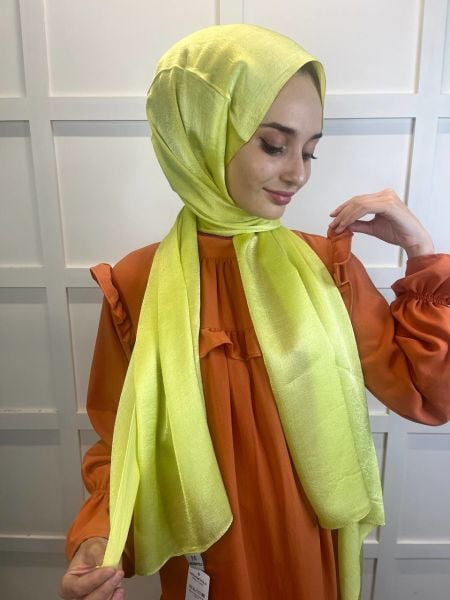 Madame Polo Janjan, Chiffon Shawl with Janjan 00823 NEON