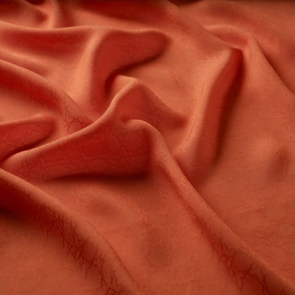 İpekevi Blend Four Seasons Mini Seljuk Single Color Silk Modal Monogram Shawl 4393 ORANGE