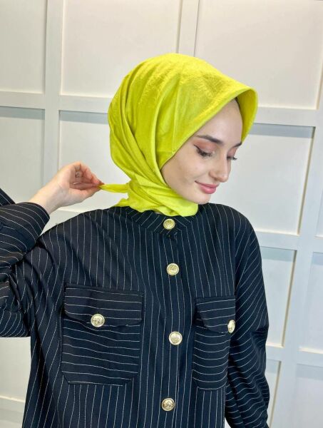 Siyane Scarf İpeksi Vual Eşarp 00949 FISTIK YEŞİLİ