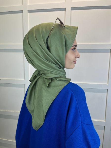 Siyane Scarf İpeksi Vual Eşarp 00949 HAKİ