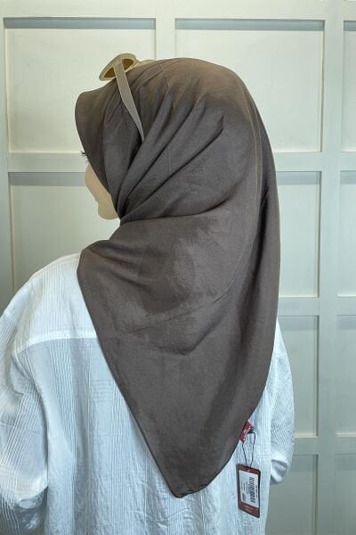 Kroren by Armanda Voile Scarf - Silky Shiny Scarf KR7558 BITTER BROWN