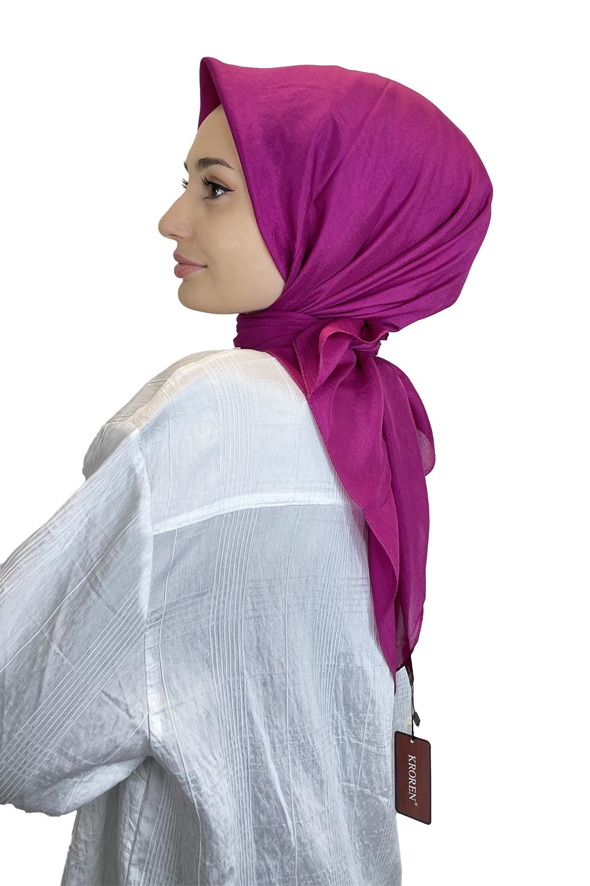 Kroren by Armanda Vual Eşarp - İpeksi Parlak Eşarp KR7558 SIKLAMEN