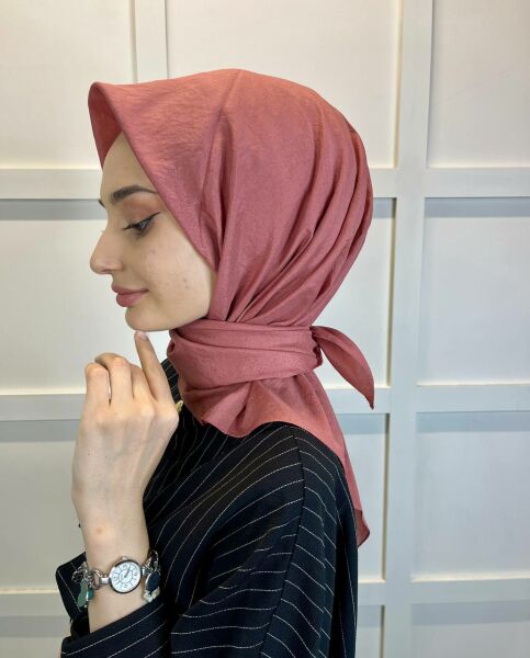 Siyane Scarf İpeksi Vual Eşarp 00949 GÜL KURUSU