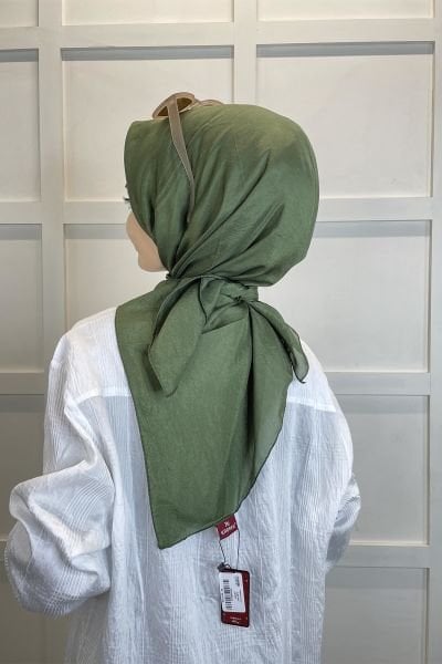 Kroren by Armanda Voile Scarf - Silky Shiny Scarf KR7558 KHAKI